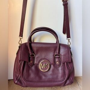 🔥BURGUNDY LEATHER🔥 MEDIUM Premium Luxury bag Michael Kors mint cond price firm!